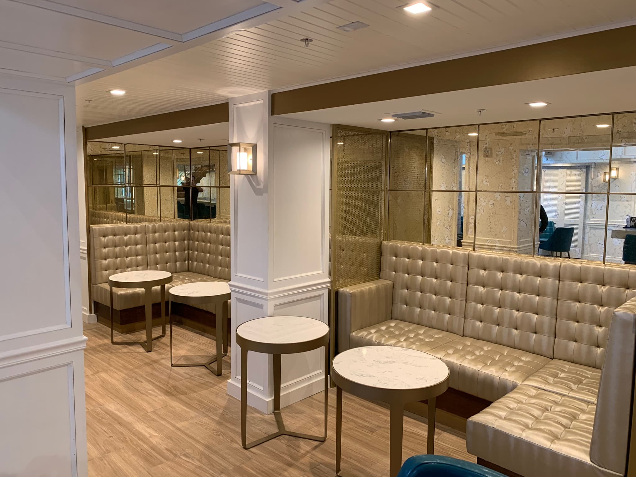 iLov305: Lounge seating within the restored historic interior