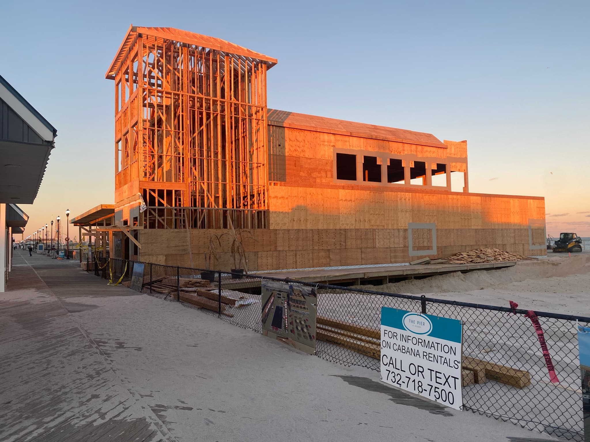 Ocean View Restaurant: The boardwalk venue during construction