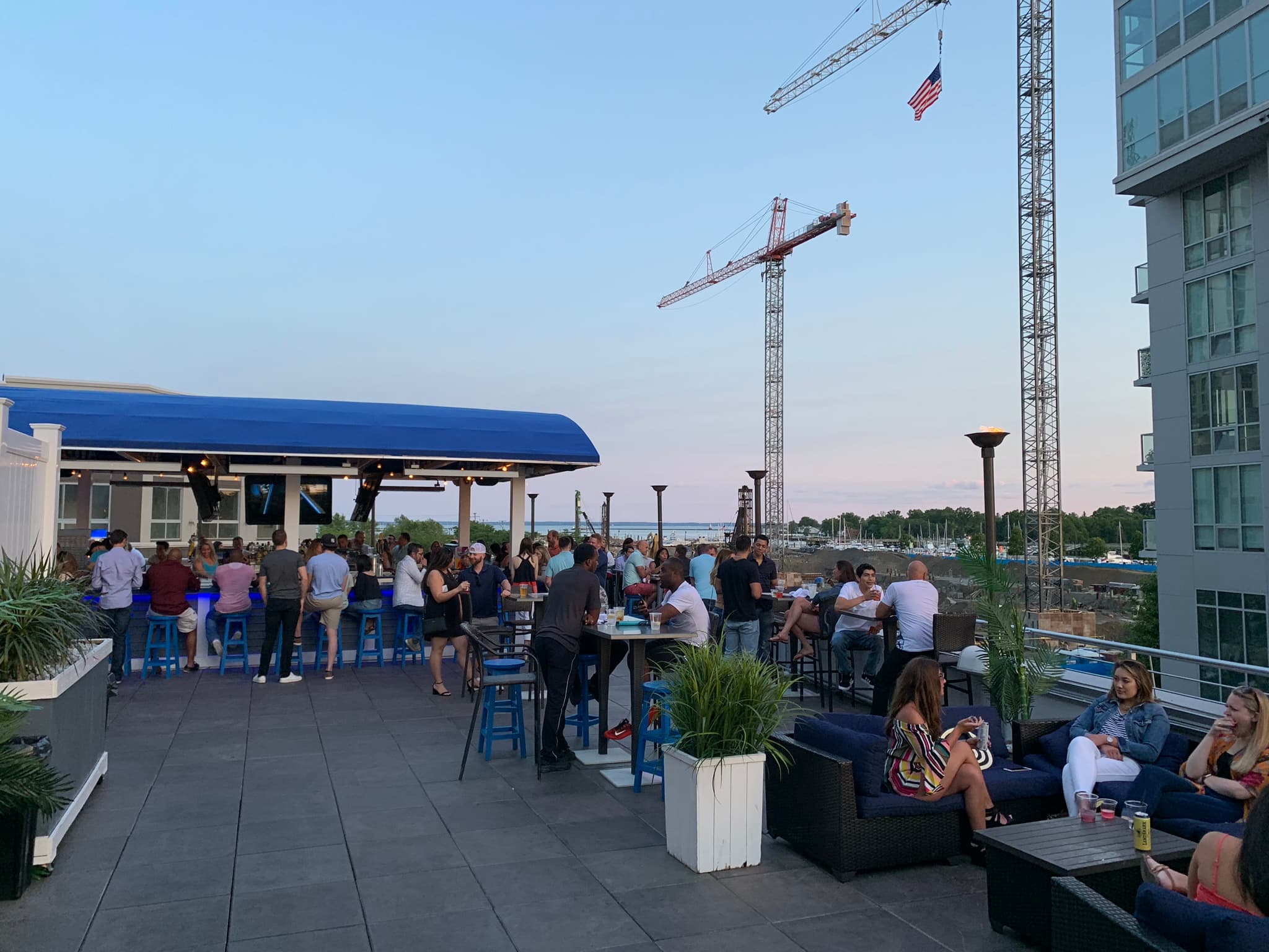 Sign of the Whale: Rooftop seating and bar
