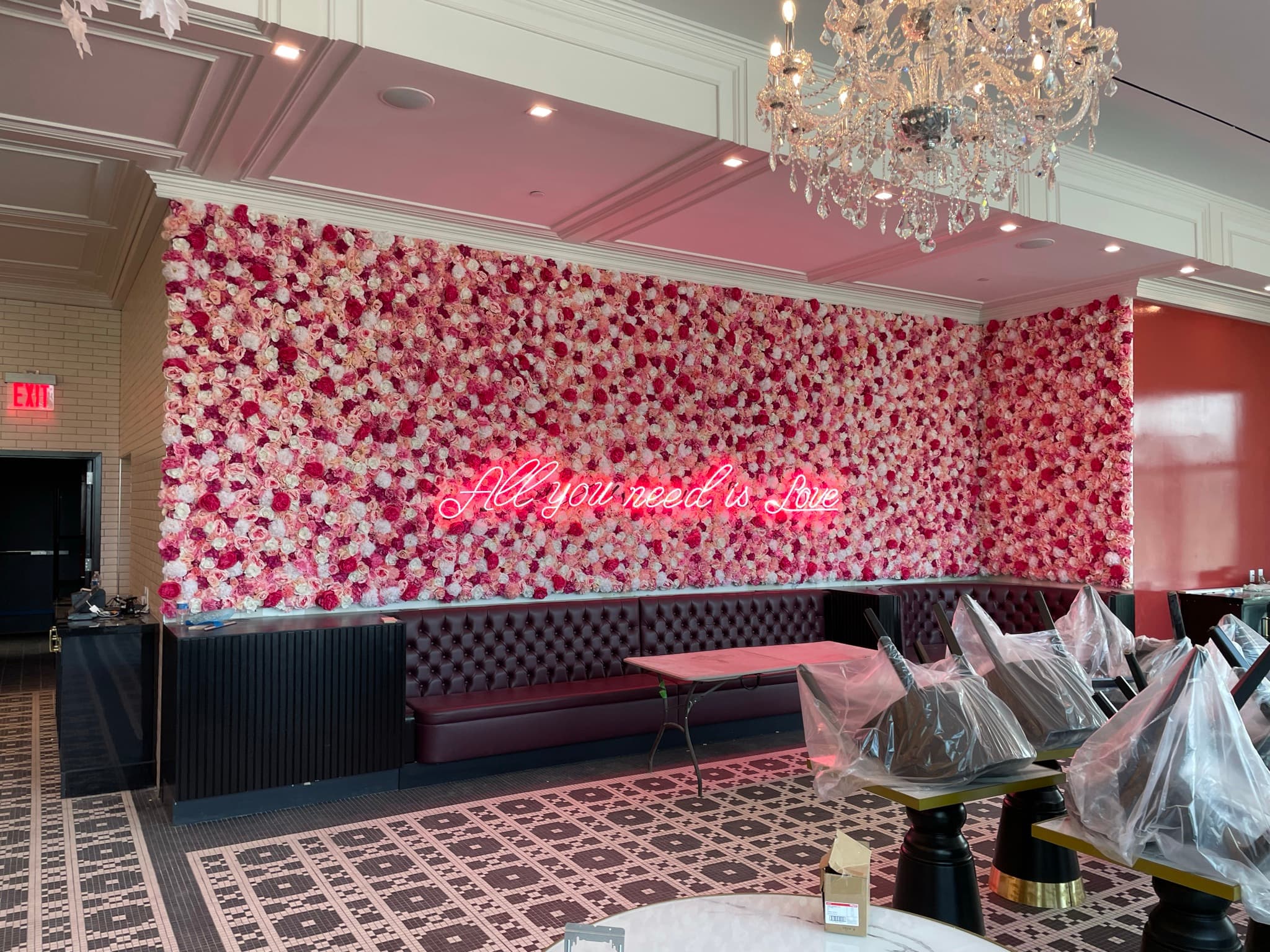 Sugar Factory: Finished interior, wide view