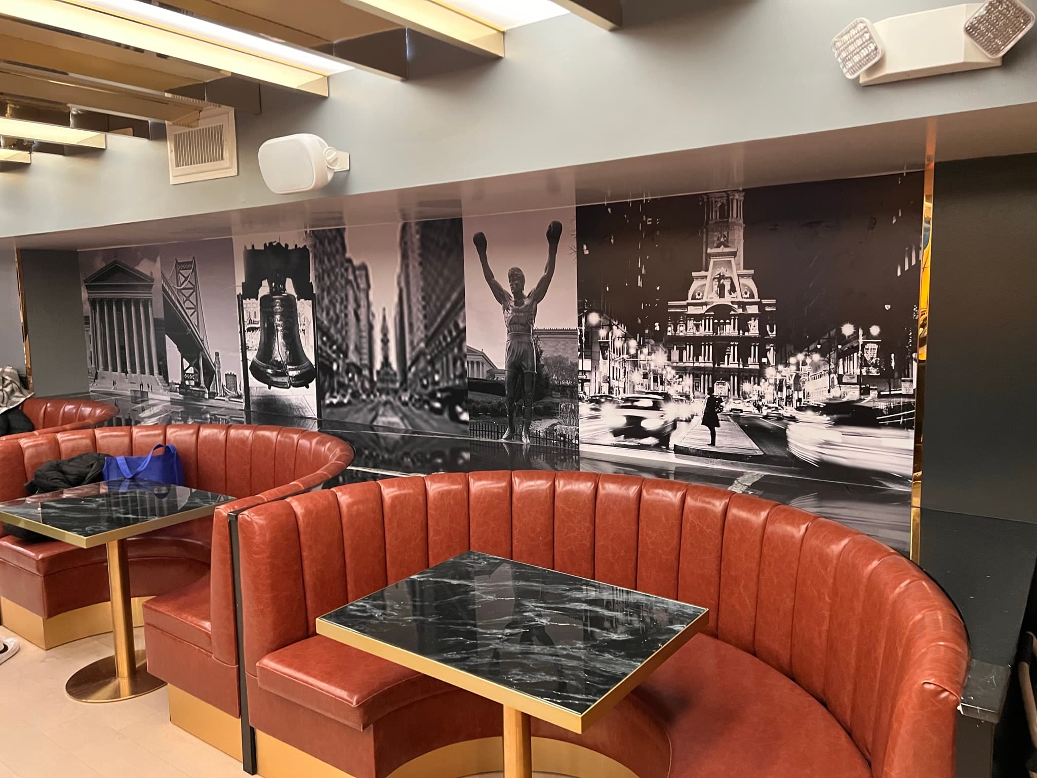 Wicked Wolf: Banquette seating and custom millwork