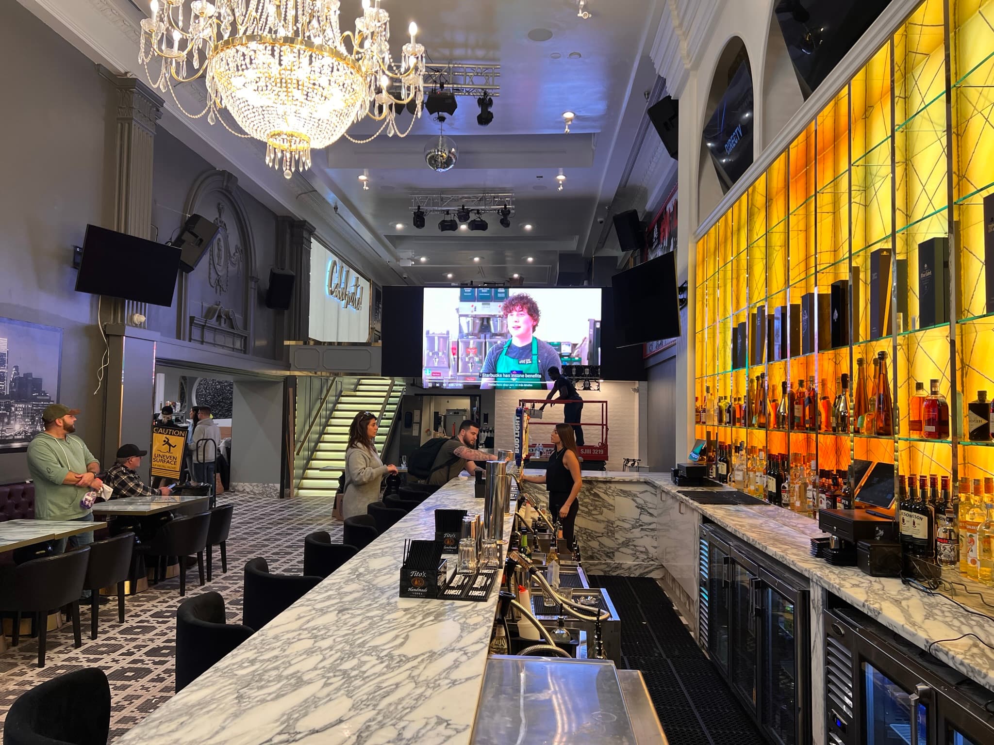 Wicked Wolf: The finished bar and dining room at Wicked Wolf