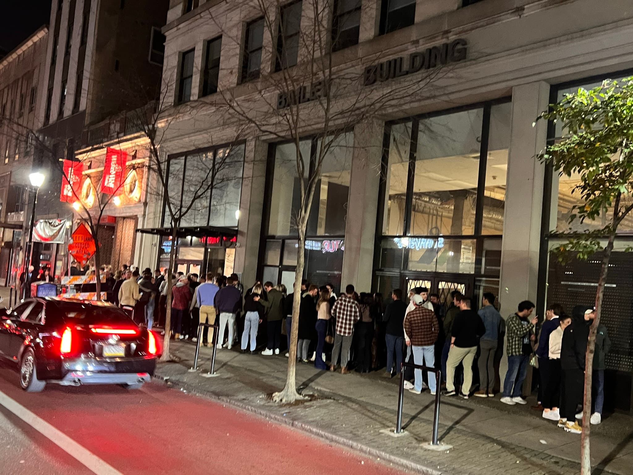 Wicked Wolf: Guests queuing along the block outside the venue